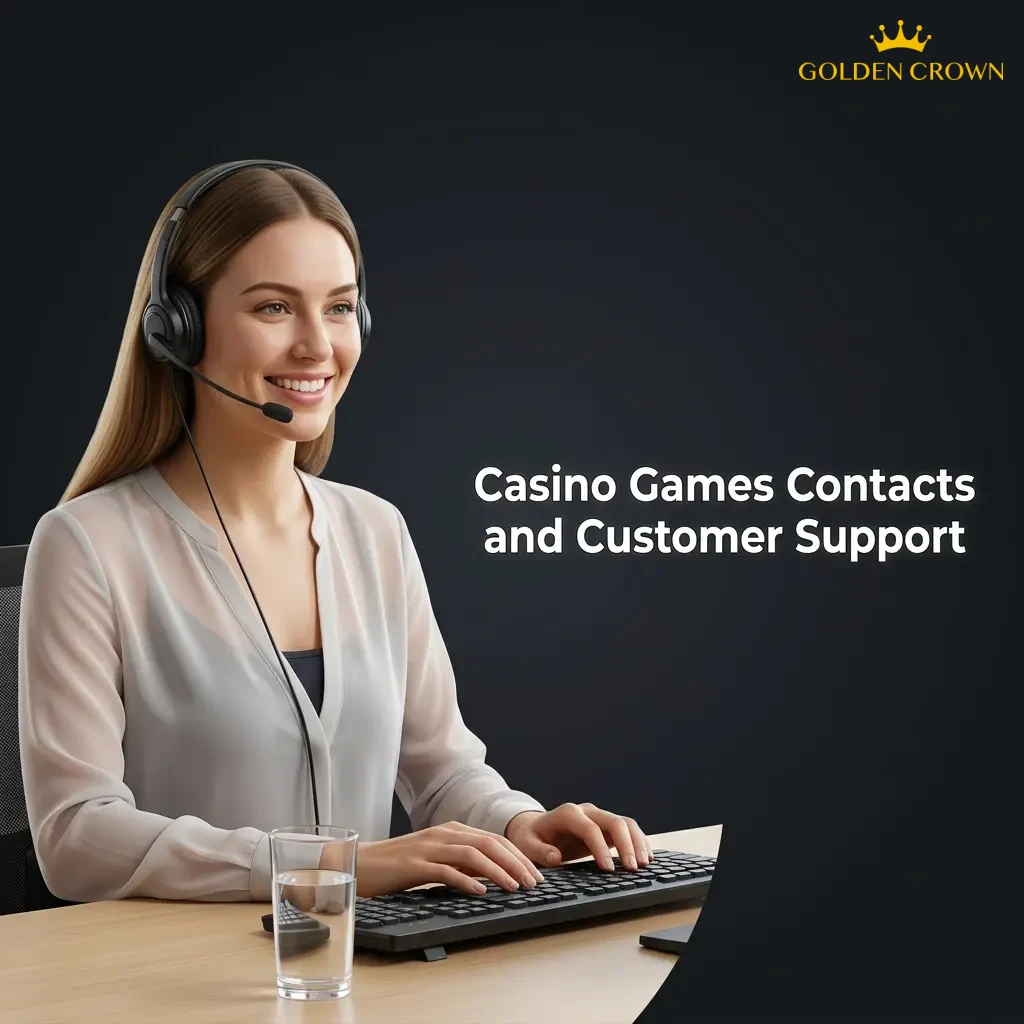 Golden Crown casino customer support options including live chat, email, FAQ center, and social media channels available 24/7