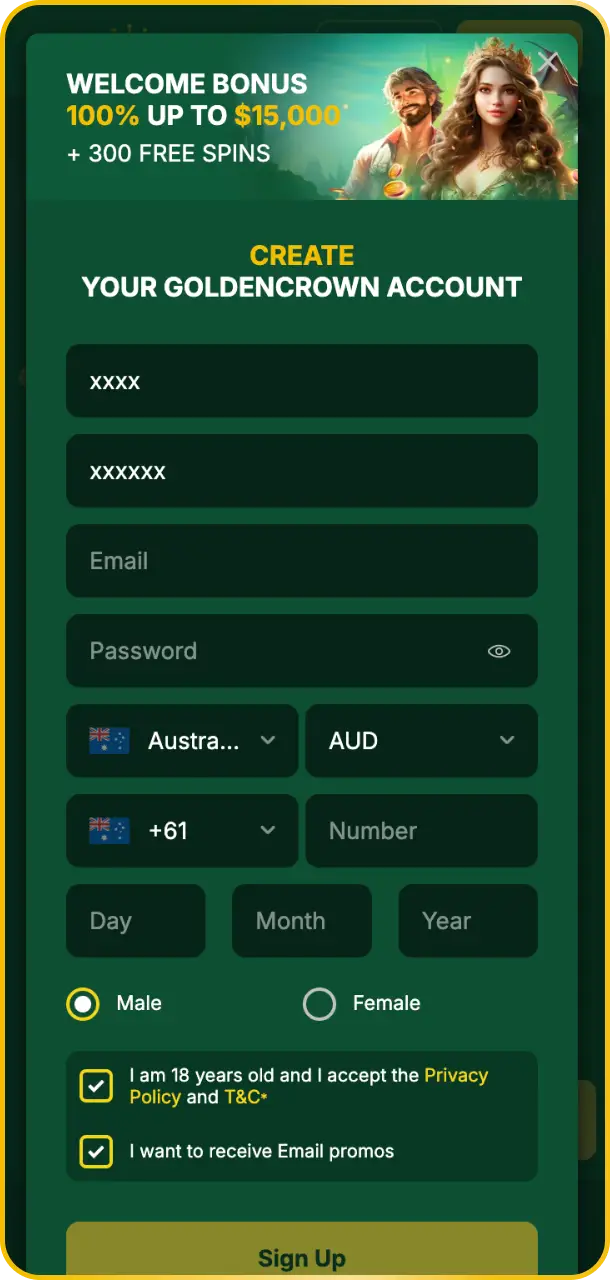 Use exclusive Golden Crown promo codes to boost your gambling balance.
